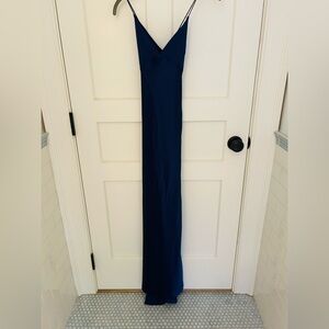 Alice + Olivia Montana V-neck Slip Gown